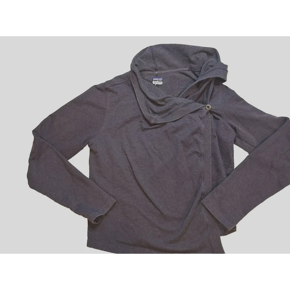Patagonia Women's - Size SMALL -  'At Sea Wrap' Sweater Cardigan - Grayish/Blue